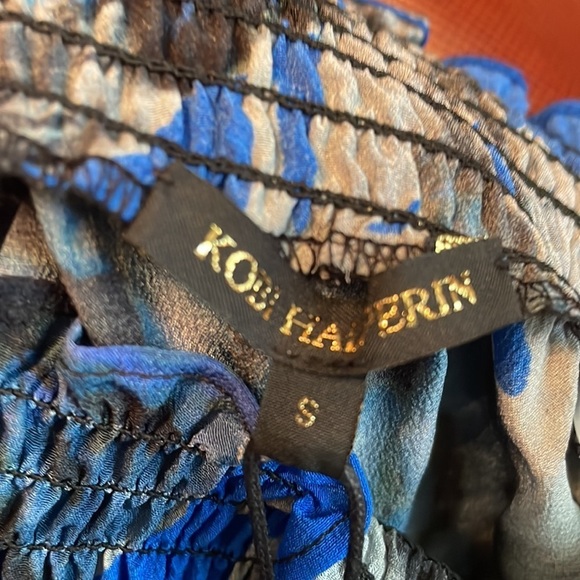 Kobi Halperin Eleni cobalt blue 100% silk blouse size small NWT - Picture 4 of 8